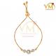 18K Rose Gold Halo & Pear Diamond Adjustable Bracelet