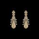 18K Gold Polki & Diamond Drop Earrings with Multi-Layered Arch Design