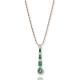 Emerald Cascade - Natural Emerald Pendant-Earrings